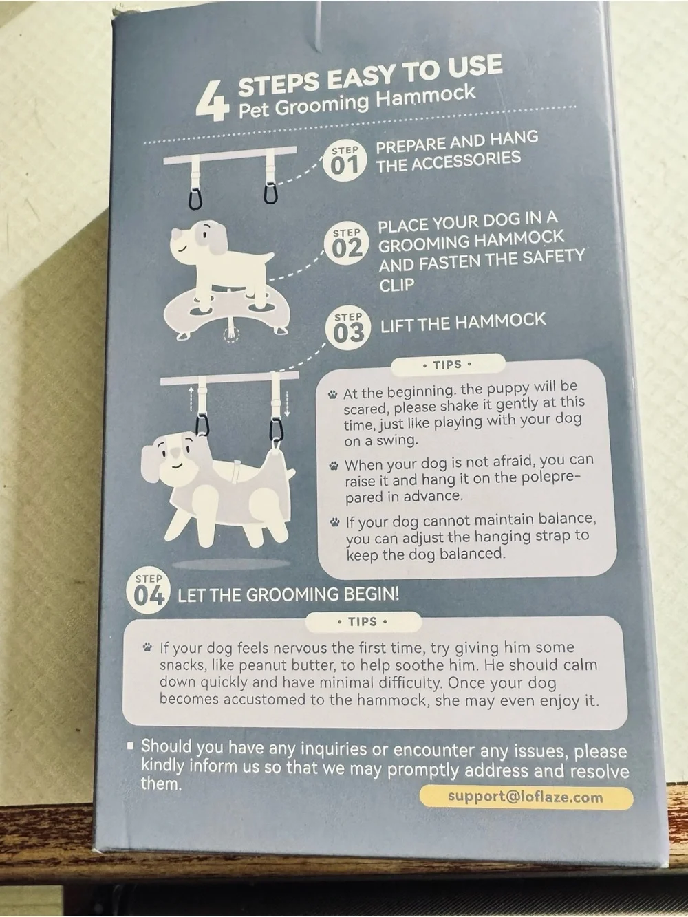 Pet Grooming Hammock Kit XS - Grey
